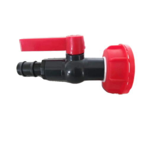 Zawór kulowy do kontenera IBC | PCV 1" | 3/4"  prosty